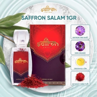 Nhụy hoa nghệ tây hữu cơ 1gr | Saffron Salam 100% Organic 1gr/ hộp