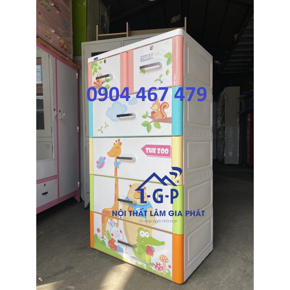 Tủ nhựa Duy Tân mẫu lớn hình hưu cao cổ dễ thương tủ ráp sẳn