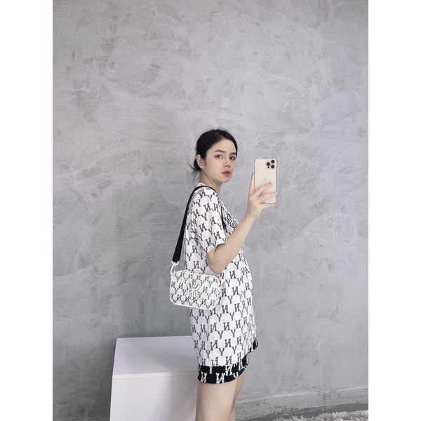 (ảnh thật) TÚI ĐEO CHÉO MONOGRAM CROSSBODY BAG WHITE/BLACK