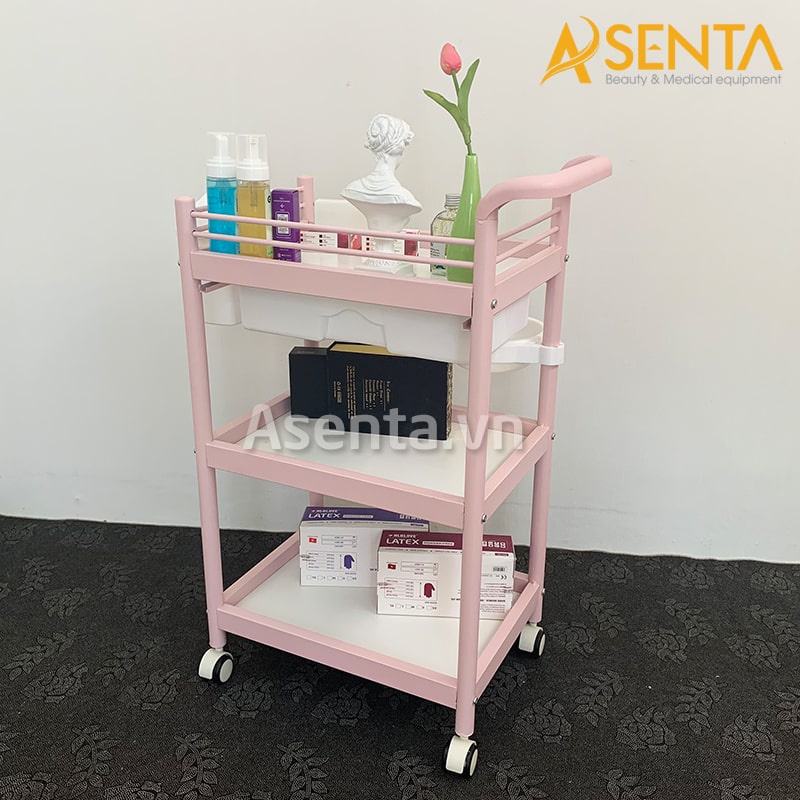 Xe đẩy spa 3 tầng cao cấp, kệ Spa nhập khẩu HMTL-5030