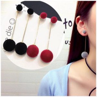 Bông tai hạt châu tòn ten xanh dương