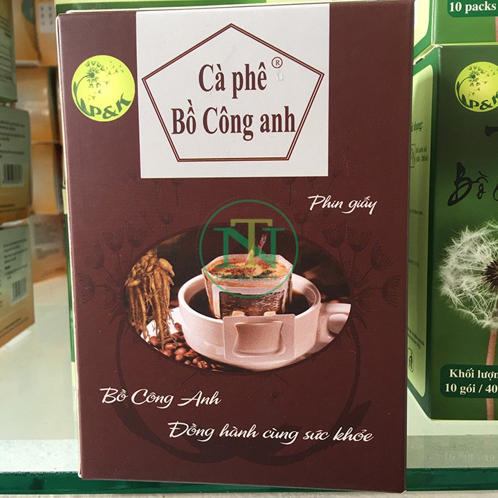 Cà Phê Bồ Công Anh (Dandelion Coffee) - Hộp 6 Phin Giấy - P & K chính hãng