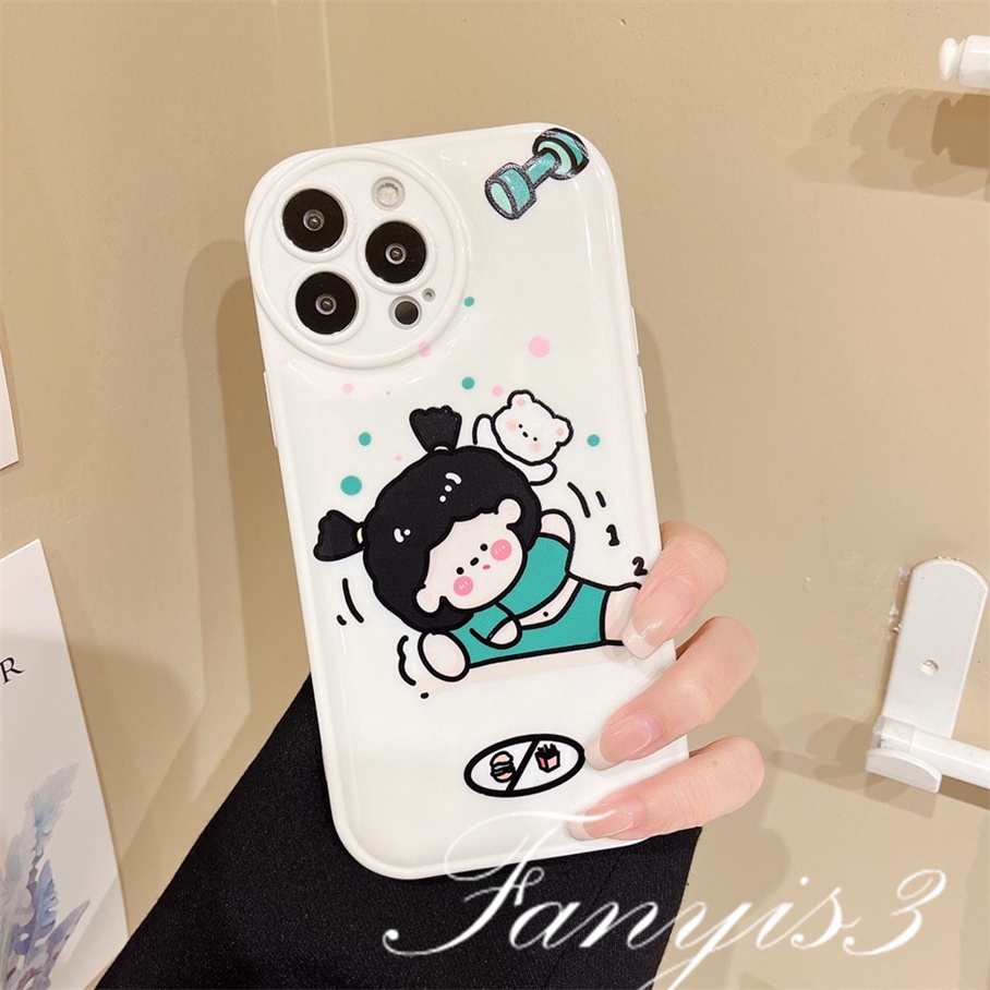 Ốp Điện Thoại TPU Mềm Đệm Khí In Hoạt Hình Dễ Thương Cho iPhone 14 13 12 11 Pro Max X XR Xs Max 8 7 6 6s Plus SE 2020