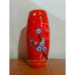 Bình bông sứ bát tràng tài lộc cao cấp cao 24cm
