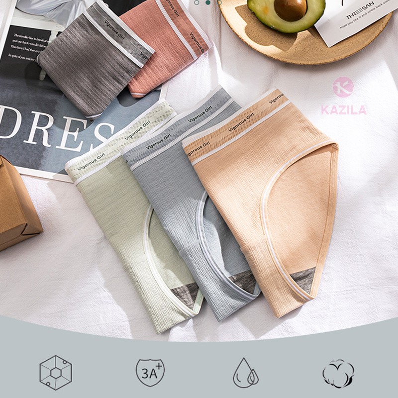 Quần lót nữ cotton cao cấp tân cổ điển Vigorou Girl, quần chip nữ kháng khuẩn co giãn siêu thấm Kazila QLH56 | BigBuy360 - bigbuy360.vn