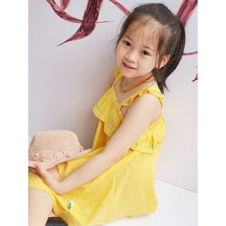 Váy 2 dây vàng bèo ngực MM