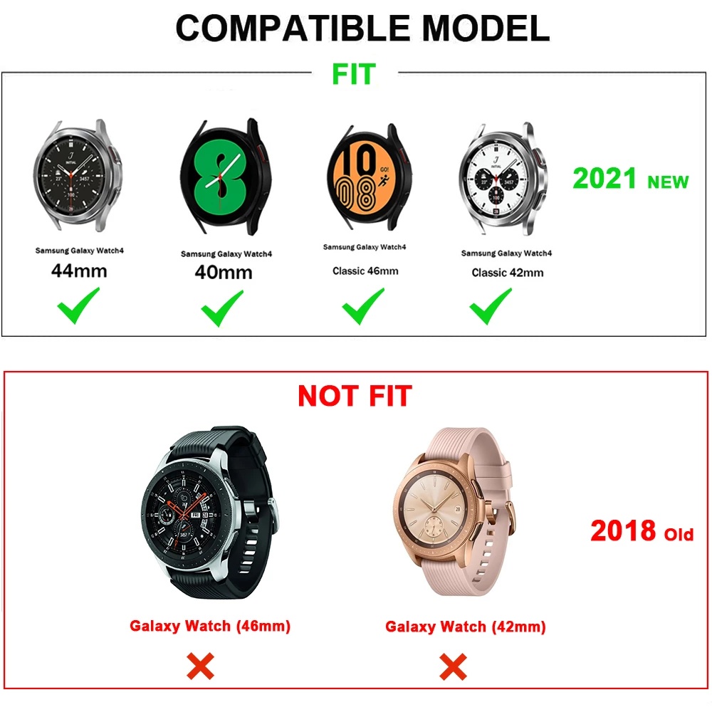 Dây Đeo Tay Bằng Silicone + Da 20mm Cho Đồng Hồ Thông Minh Samsung Galaxy Watch 4 Classic 42mm 46mm 44mm 40mm