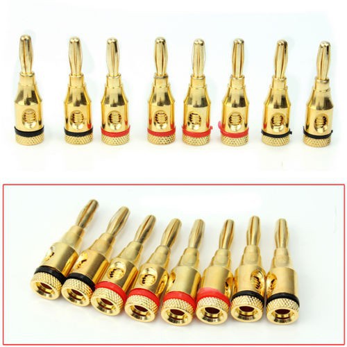 Jack bắp chuối cắm loa mạ vàng cao cấp, chống ăn mòn, zắc loa bắp chuối / Đơn vị tính theo cặp