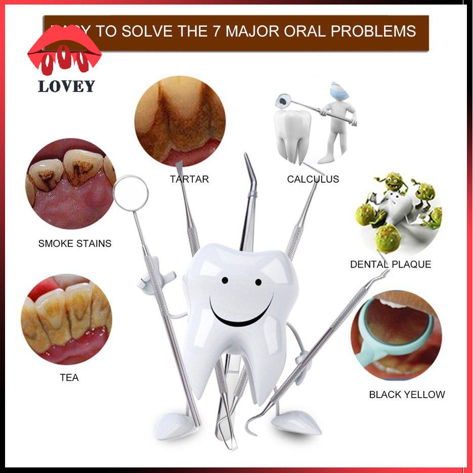 lovey★Professional 6 Pcs/Set High Quality Stainless Steel Dental Tools Kit With Bag