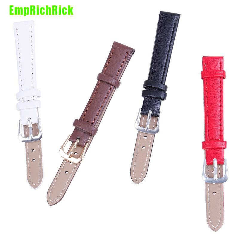 Dây Đeo Đồng Hồ Emprichrick 12mm Bằng Da Pu Màu Trơn