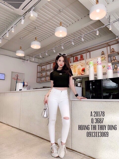 Áo crotop thêu chữ ny