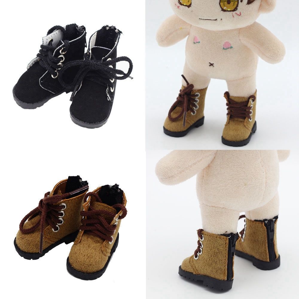 Giày boot da mini nhiều màu sắc cho búp bê 20cm 24 kiểu dáng