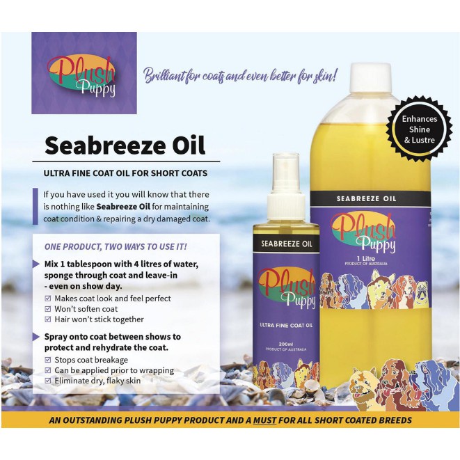 Tinh dầu dưỡng lông cho chó mèo Seabreeze Oil 20ml