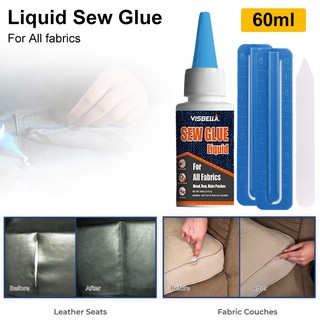 60ml Sew Glue Liquid Bonding Glue Repair for Clothes Denim Leather Fabric Decorative Crafting Natural Synthetic Fabric