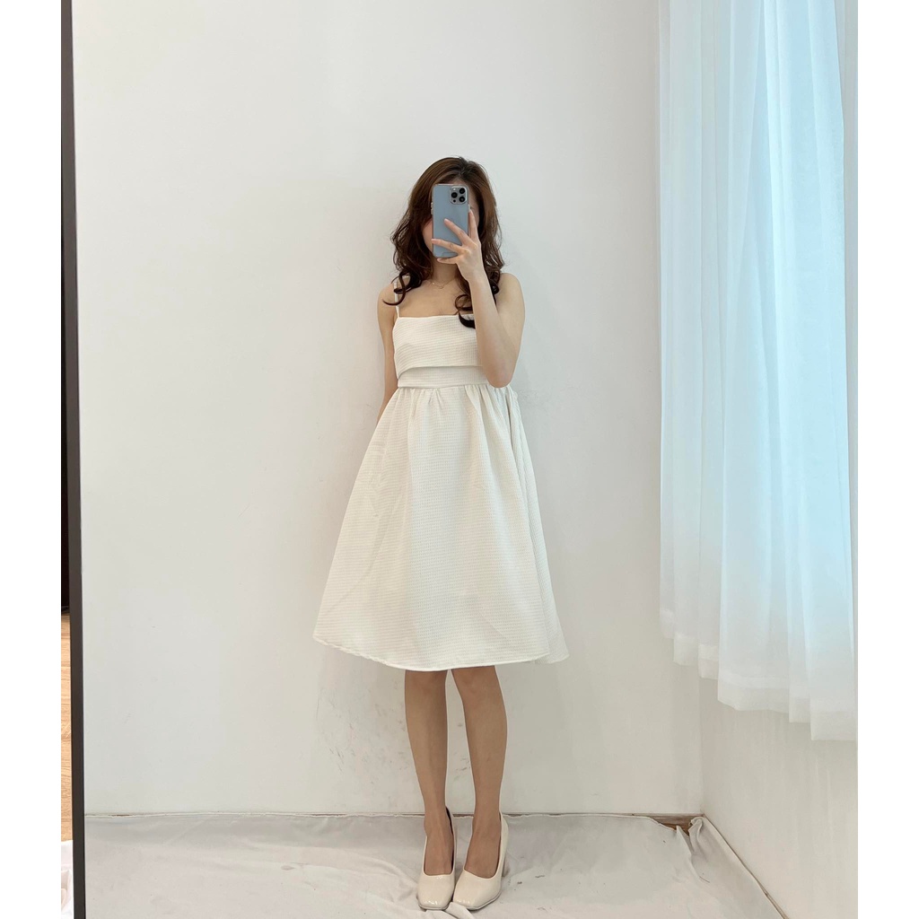 (FREESHIP)  váy hai dây xinh dây buộc lưng miho.house