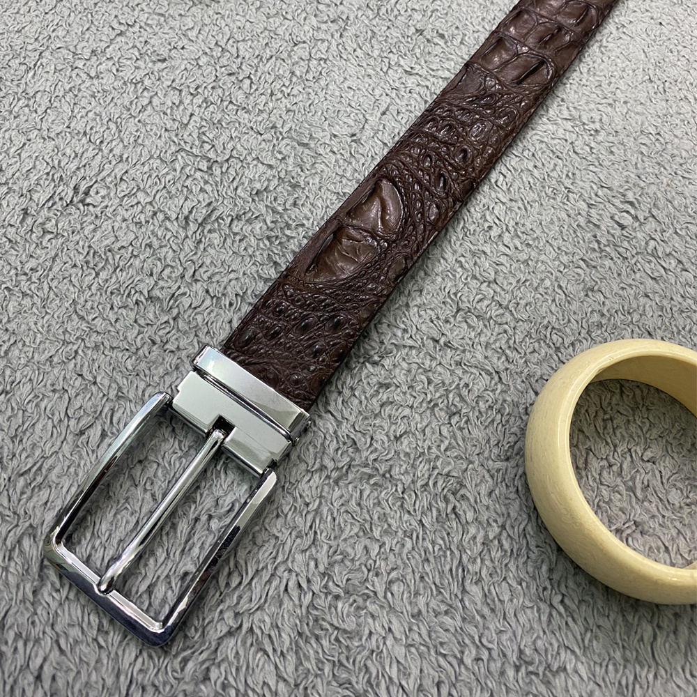 Thắt Lưng Nam da cá sấu đầu kim TIẾN CÔNG cao cấp TCN2005