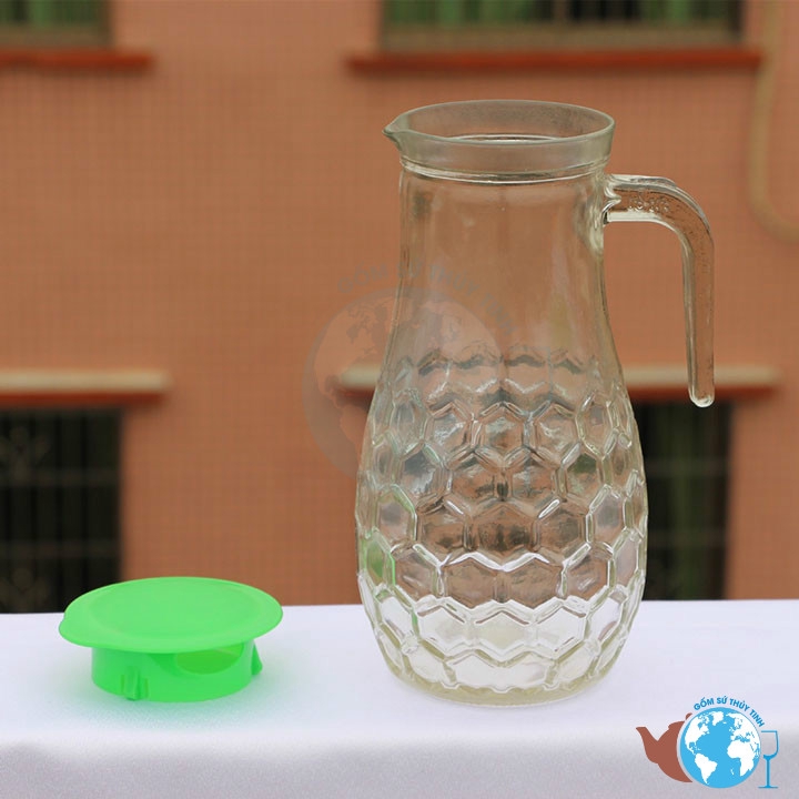 Bình thủy tinh quai cầm miệng rót 1.3 lít