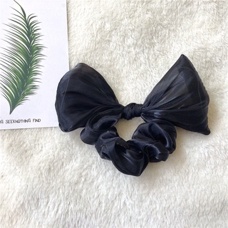 Cột tóc scrunchies voan buộc chiếc nơ cute C20