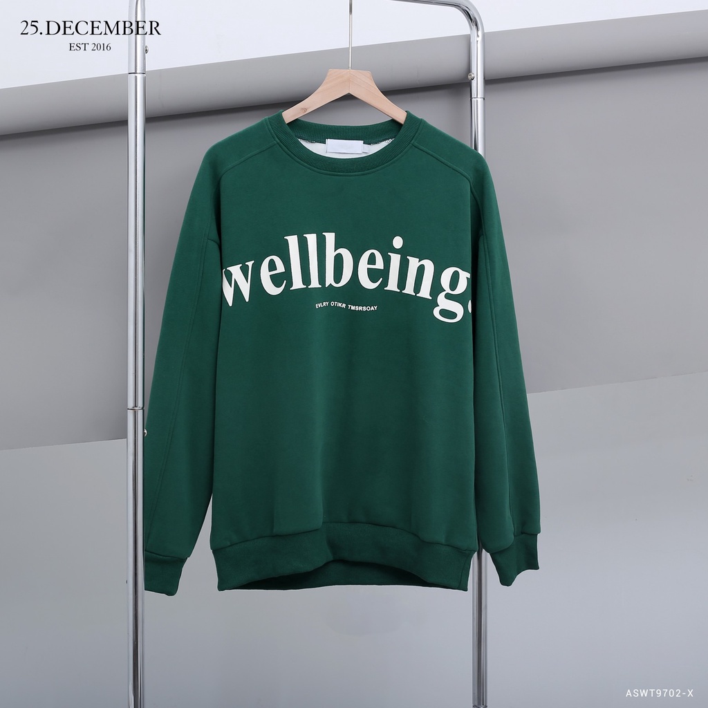 Áo Sweater Wellbeing chất nỉ dầy đẹp - 25.December mã ASWT9702 | BigBuy360 - bigbuy360.vn