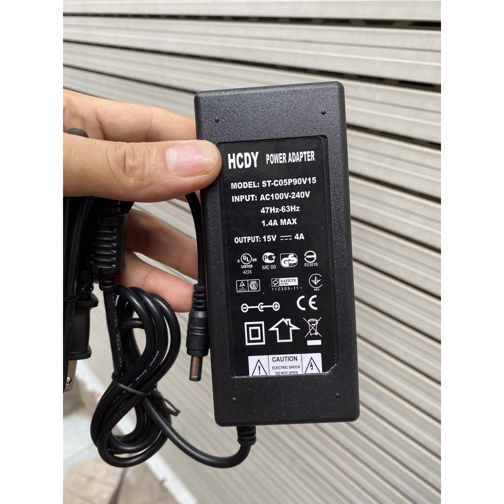 Cục nguồn đèn livestream 15V 4A chính hãng