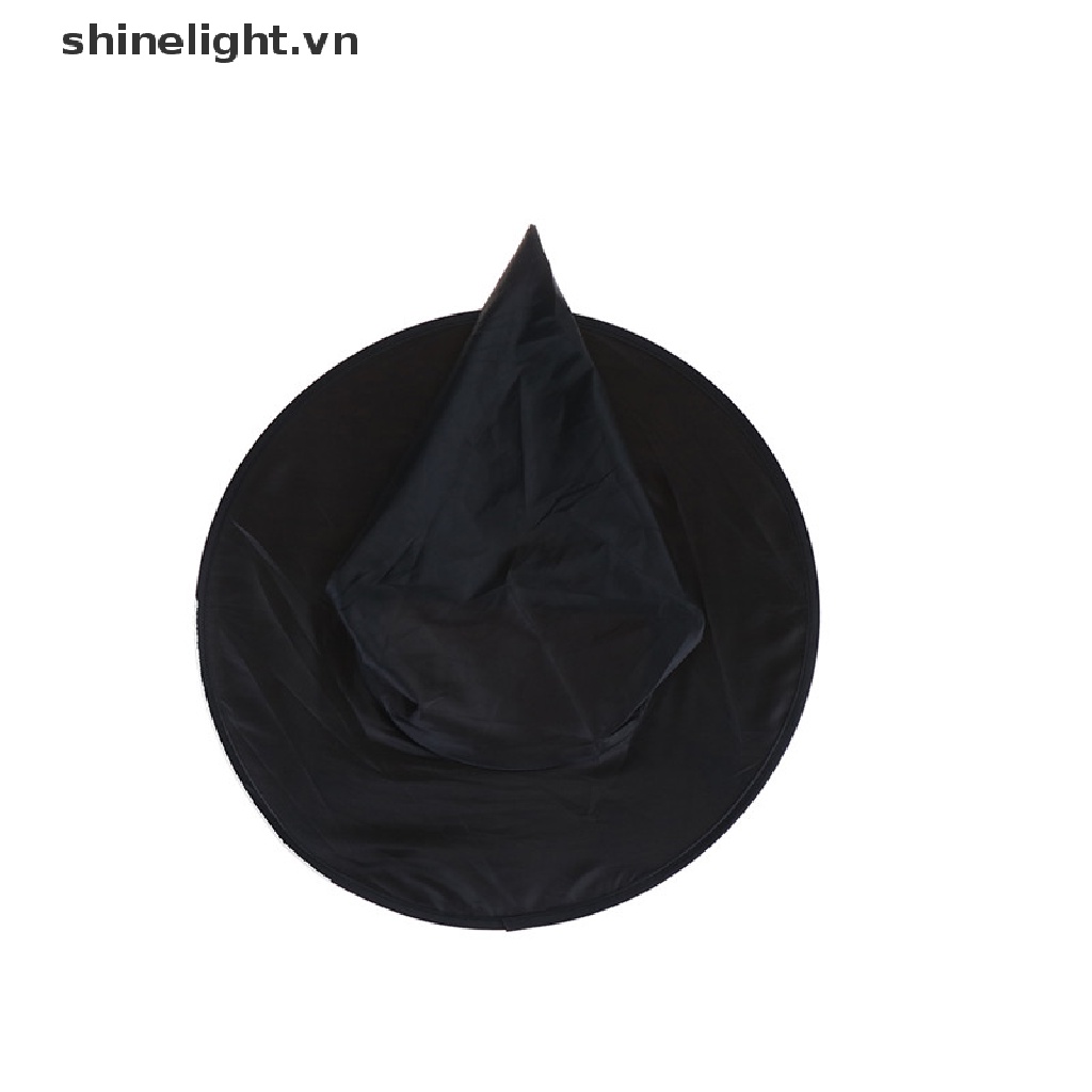 Mũ Phù Thủy Màu Đen Hóa Trang Halloween Cho Nữ