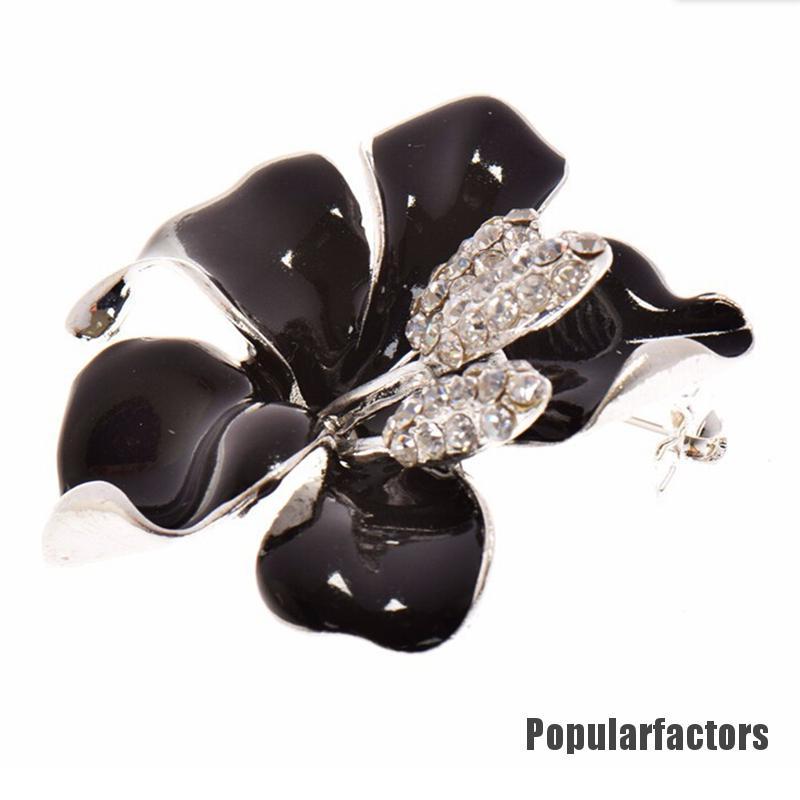 Ghim cài áo trang trí hình hoa loa kèn đính kim cương giả thời trang cho nữ