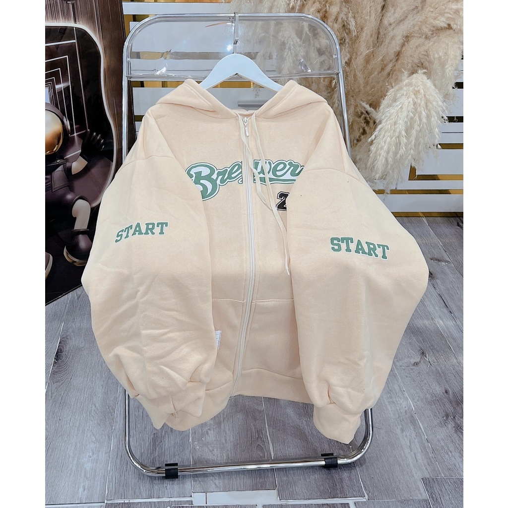 Khoác Nỉ Hoodie Số 22 Dáng Rộng Tay Bồng Mũ To CHất Nỉ Khoác Nỉ Bomber Nam Nữ Unisex