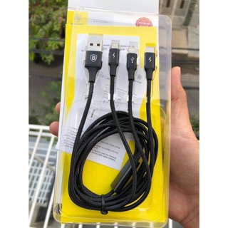 [ CHÍNH HÃNG ] Cáp sạc Baseus đa năng 3in1