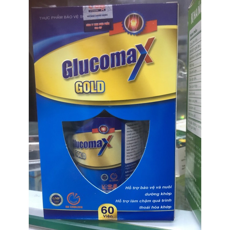 glucomax gold, hỗ trợ làm chậm quá trình thoái hóa khớp, glucosamin,canxi