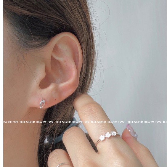 Khuyên tai bạc Tlee, bông tai cà rốt , thỏ mini cute - TleeJewelry