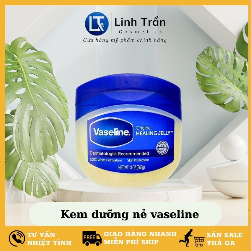Sáp dưỡng ẩm Vaseline, kem nẻ Vaseline Mỹ 100% Pure Petroleum Jelly Original 49g - Đa Năng