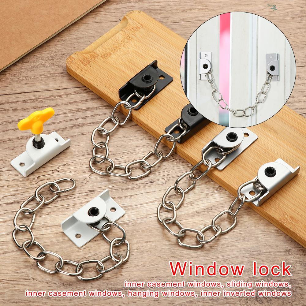 Dây Xích Khóa Cửa Sổ Bằng Thép Không Gỉ Có Thể Điều Chỉnh Bảo Vệ An Toàn Cho