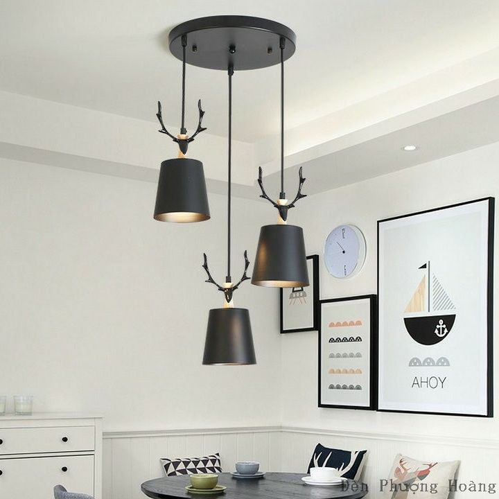 Đèn Thả Bàn Ăn Ba Chú Hươu Nghộ Nghĩnh (Tặng kèm bóng LED 5W)