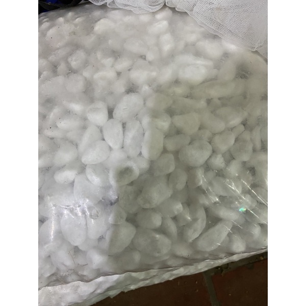 1Kg Đá trắng to trang trí cây cảnh, bể cá, sân vườn