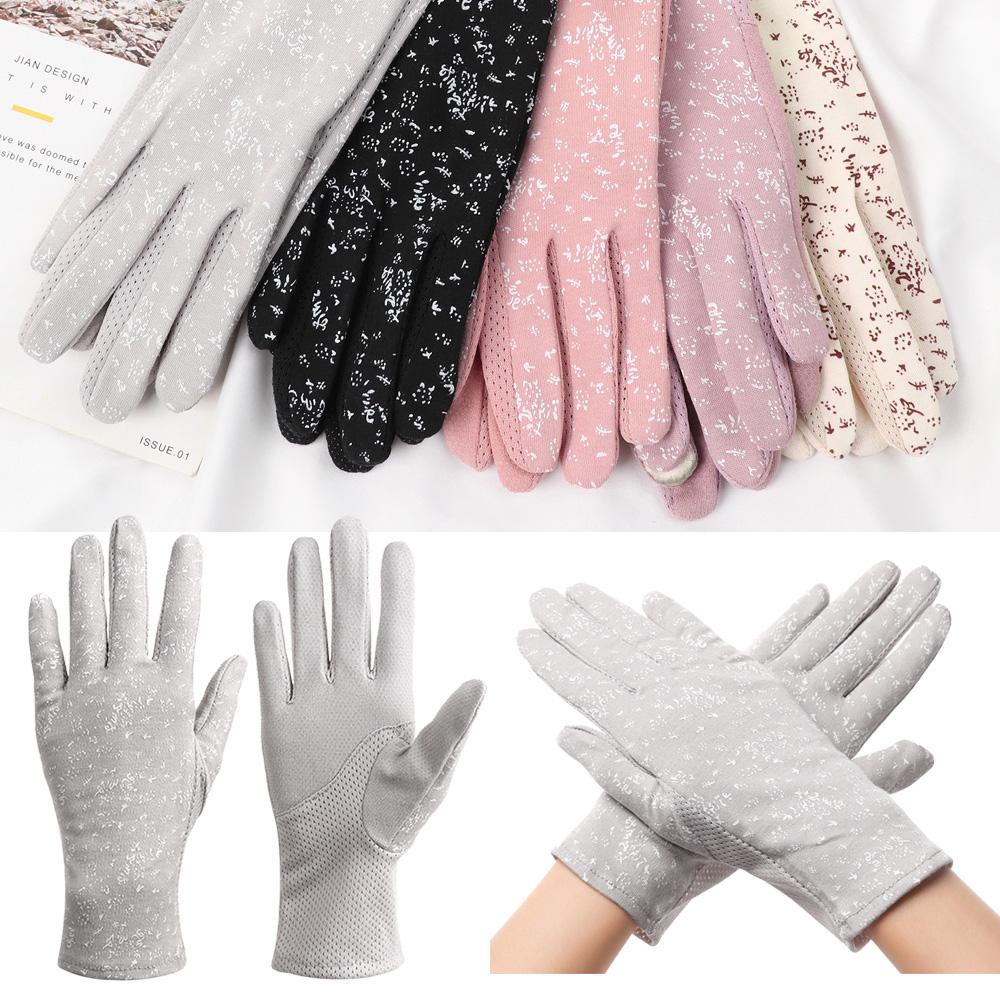 Găng Tay Cotton Chống Nắng Có Thể Chạm Màn Hình Cảm Ứng