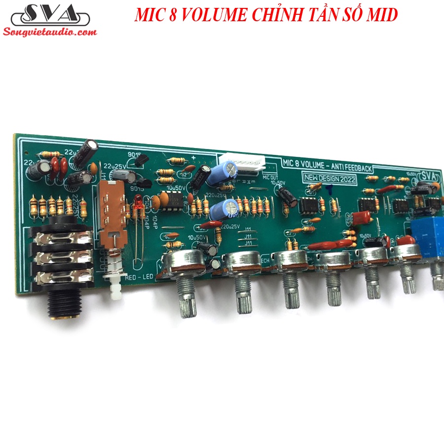 MẠCH MIC 8 VOLUME LẮP RÁP AMPLI GIA ĐÌNH