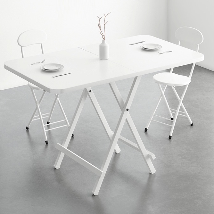 Bàn ăn thông minh cafe gấp gọn mặt gỗ phủ lớp melamin chống xước khung thép chân sắt tĩnh 120x60x74cm