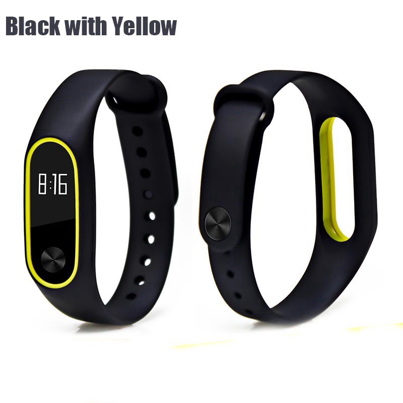 Dây Đeo Đồng Hồ Từ Chất Liệu Silicon Màu Trơn Cho Xiaomi Mi Band 2