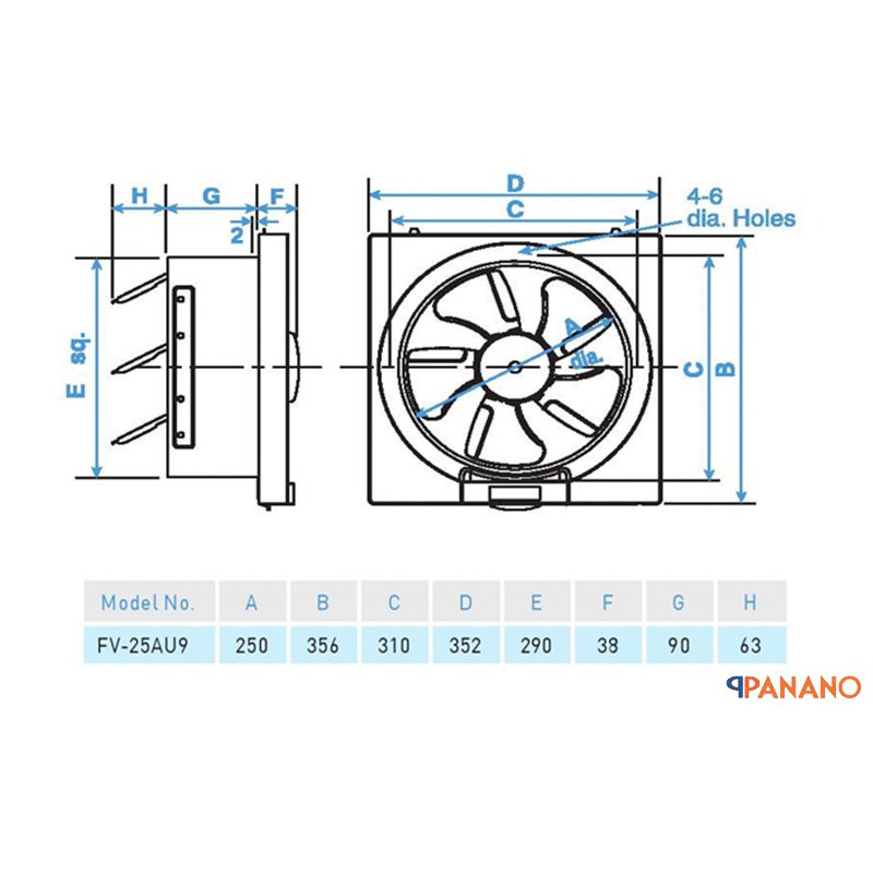 Quạt hút gắn tường Panasonic FV-25AU9