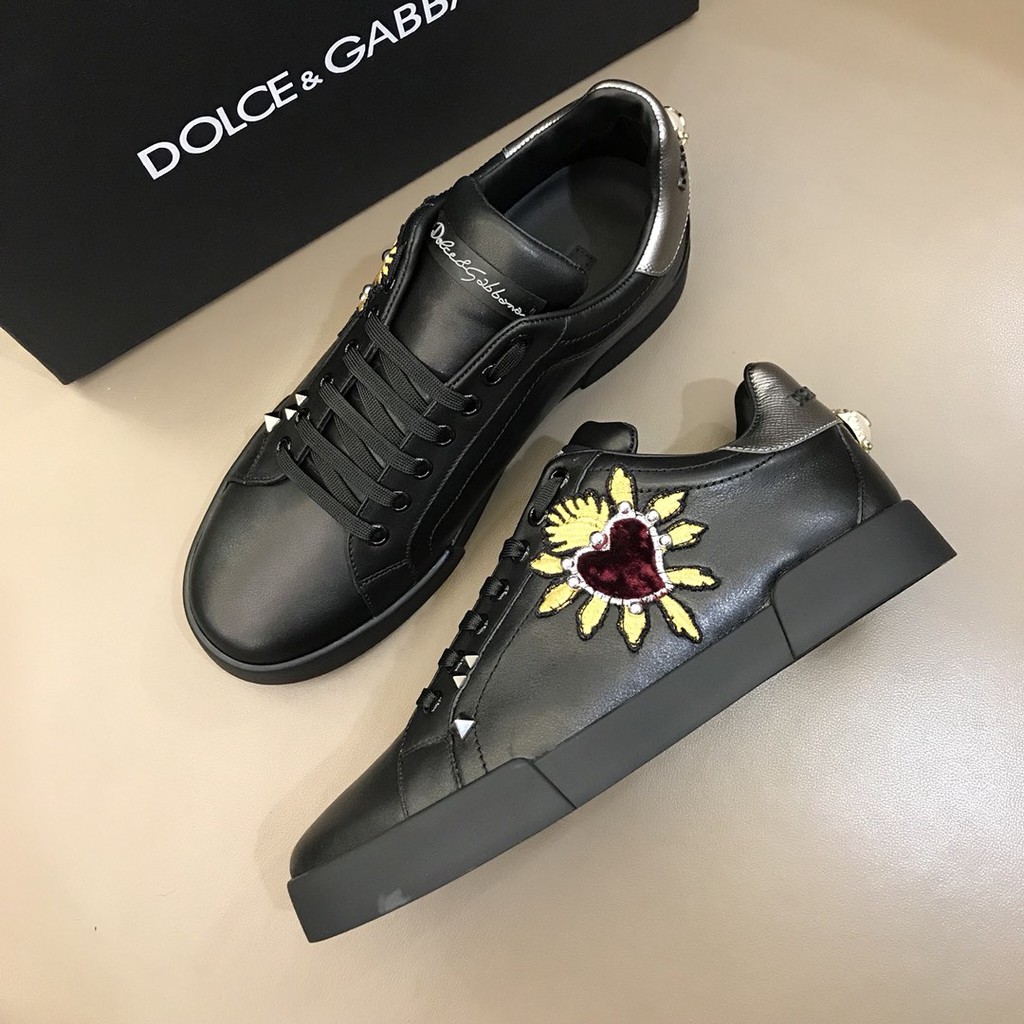 Giày sneakers unisex da thật Dolce & Gabbana D&G thiết kế ấn tượng, bắt mắt