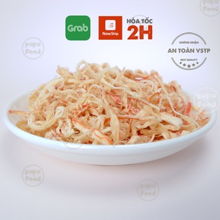 Khô mực hấp dừa xé sợi 200gr kèm tương ớt, ăn vặt Hà Nội