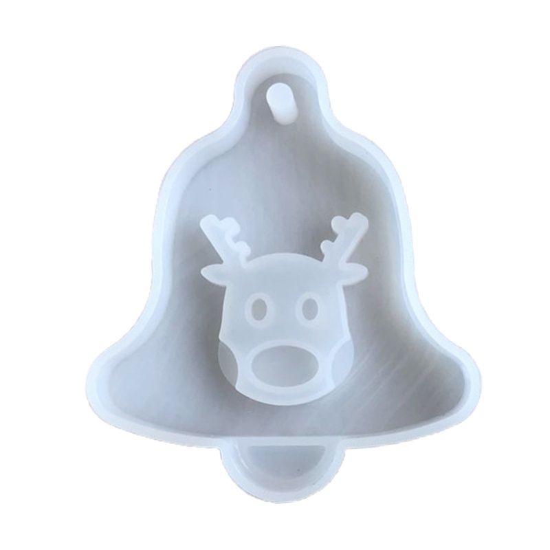 Khuôn Làm Mặt Dây Chuyền Bằng Nhựa Epoxy UV Hình Chuông Giáng Sinh DIY