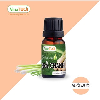 Tinh Dầu Sả Chanh Nguyên Chất Vina Tươi 10ml - Đuổi Muỗi, Thư Giãn, Giảm Căng Thẳng