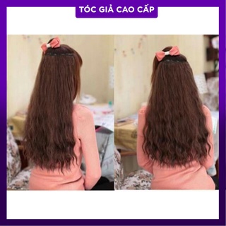 Tóc kẹp phím xù sóng hình thật