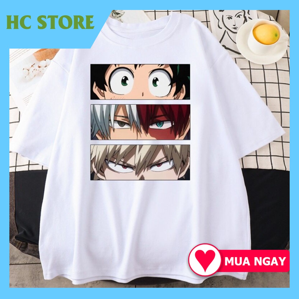 HOT🔥 Áo Phông Anime Manga My Hero Academia mẫu mới cực chât màu trắng