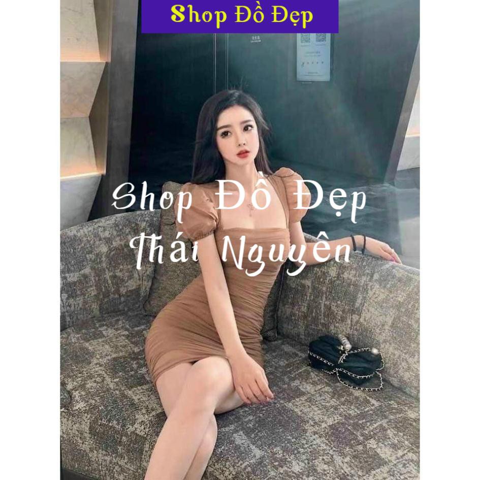 [ kèm video + ảnh thật ] Váy body cổ vuông, váy body zúm siêu sang chảnh | BigBuy360 - bigbuy360.vn
