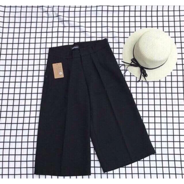 Quần culottes ngắn vải tuyết mưa