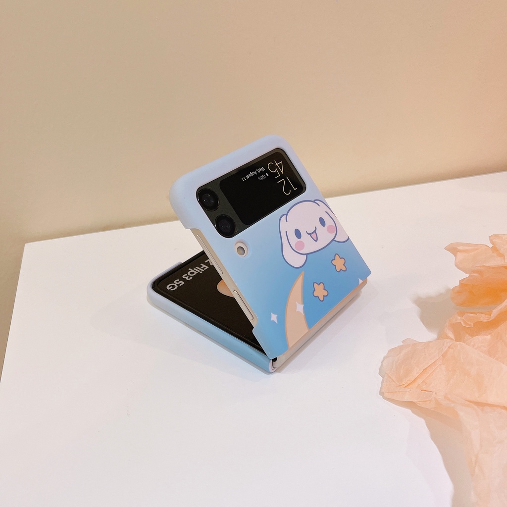 Ốp Điện Thoại PC Cứng Chống Sốc Hình Hoa Tulip Hoạt Hình Cho Samsung Galaxy Z Flip 3 4 5G