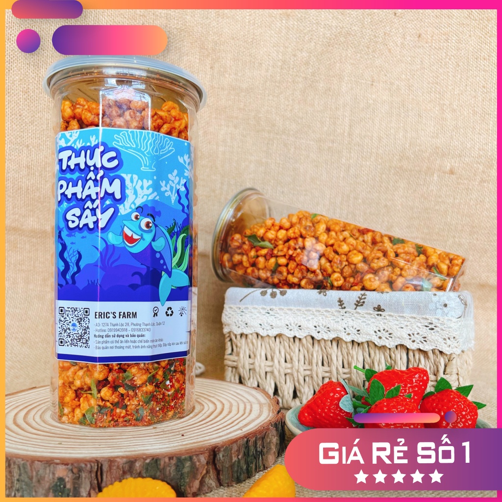 Bắp sấy giòn khô bò lá chanh 350g, siêu ngon, ăn vặt Sài Gòn giá rẻ