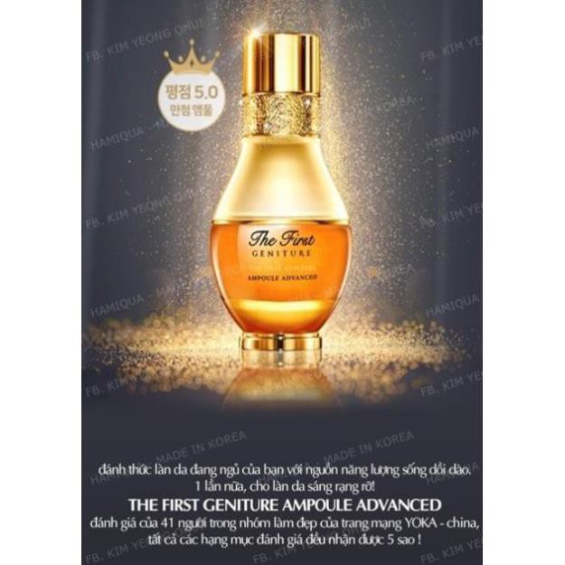 Combo 10 gói tinh chất vàng tái sinh cho da mụn cao cấp Ohui The First Geniture Ampoule Advanced